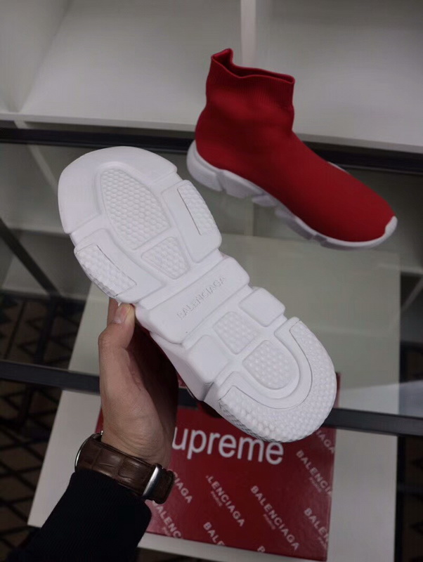 Balenciaga X Supreme Speed Runner Sock Red for sale